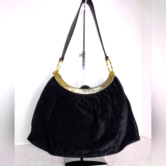 Vintage Valentino Orlando black suede bag - Picture 2 of 10